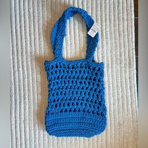 J Crew Factory Large Macrame Crochet Tote Bag, NWT
